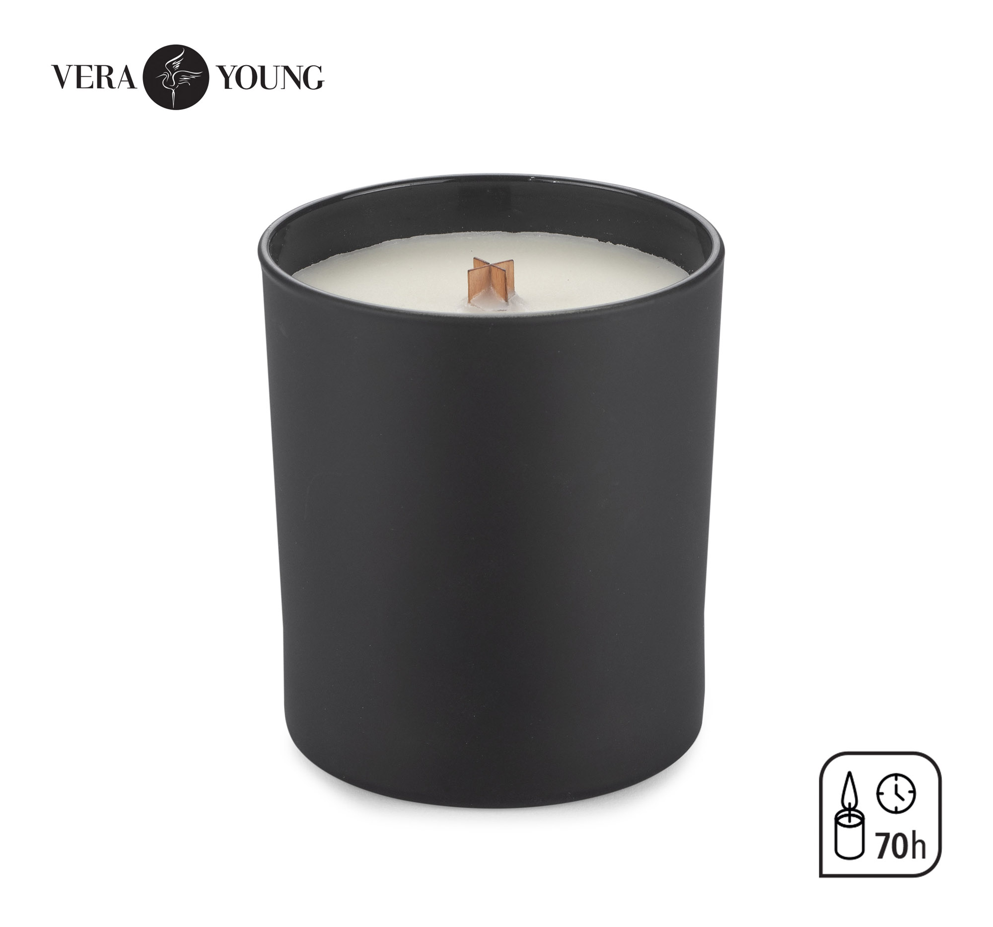 Svijeća od sojinog voska 220g - Crni nar  - VERA YOUNG